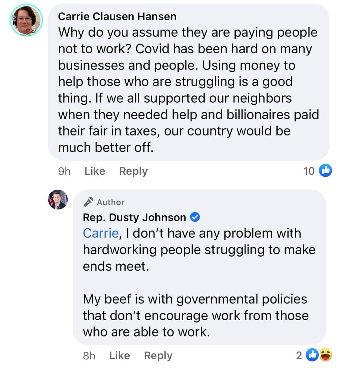 SoDakDems's tweet photo. South Dakota’s Republican @RepDustyJohnson: “I don’t have any problem with hardworking people struggling to make ends meet.”
Yes, he actually said that. #RepublicansAreTheProblem 
#RepublicansAreDestroyingAmerica https://t.co/QloTD9UK8I