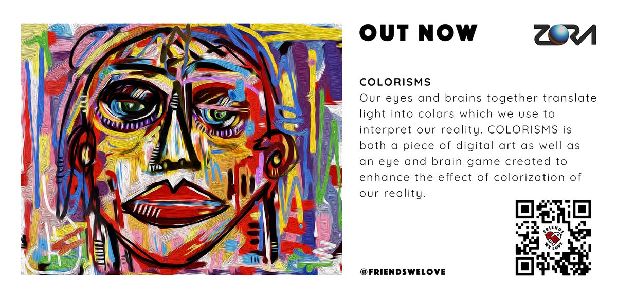 FriendsWeLove's tweet photo. COLORISMS by FRIENDS WE LOVE • NFT now available on @ourZORA • Check it out at: https://t.co/mRdabxVGyQ……
#NFTart #NFTcommunity #Cryptoart #Cryptoartist #Cryptocollector #spreadlovETH #digitalart #nft #NFTcollectibles https://t.co/sBByogmOAr