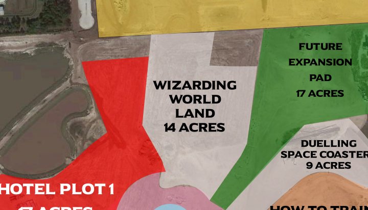  #EpicUniverseWizarding World Land -14 acres*Star Wars Galaxy's Edge - 14.5 acres(*- possible expansion slot not included)