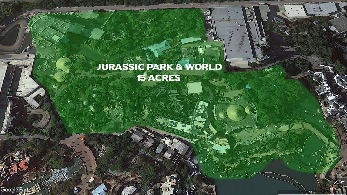  #EpicUniverse last but not leastHow to Train Your Dragon Land - 16.5 acresJurassic Island - 15 Acres