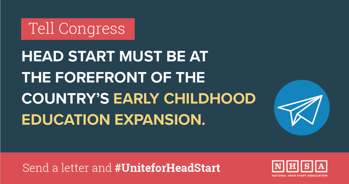 Congress is looking to increase national investments in early childhood education, and the future of Early/#HeadStart—with its whole-child, whole-family approach—is at stake. Send a letter to your member of Congress urging them to #UniteforHeadStart. nhsa.org/unite