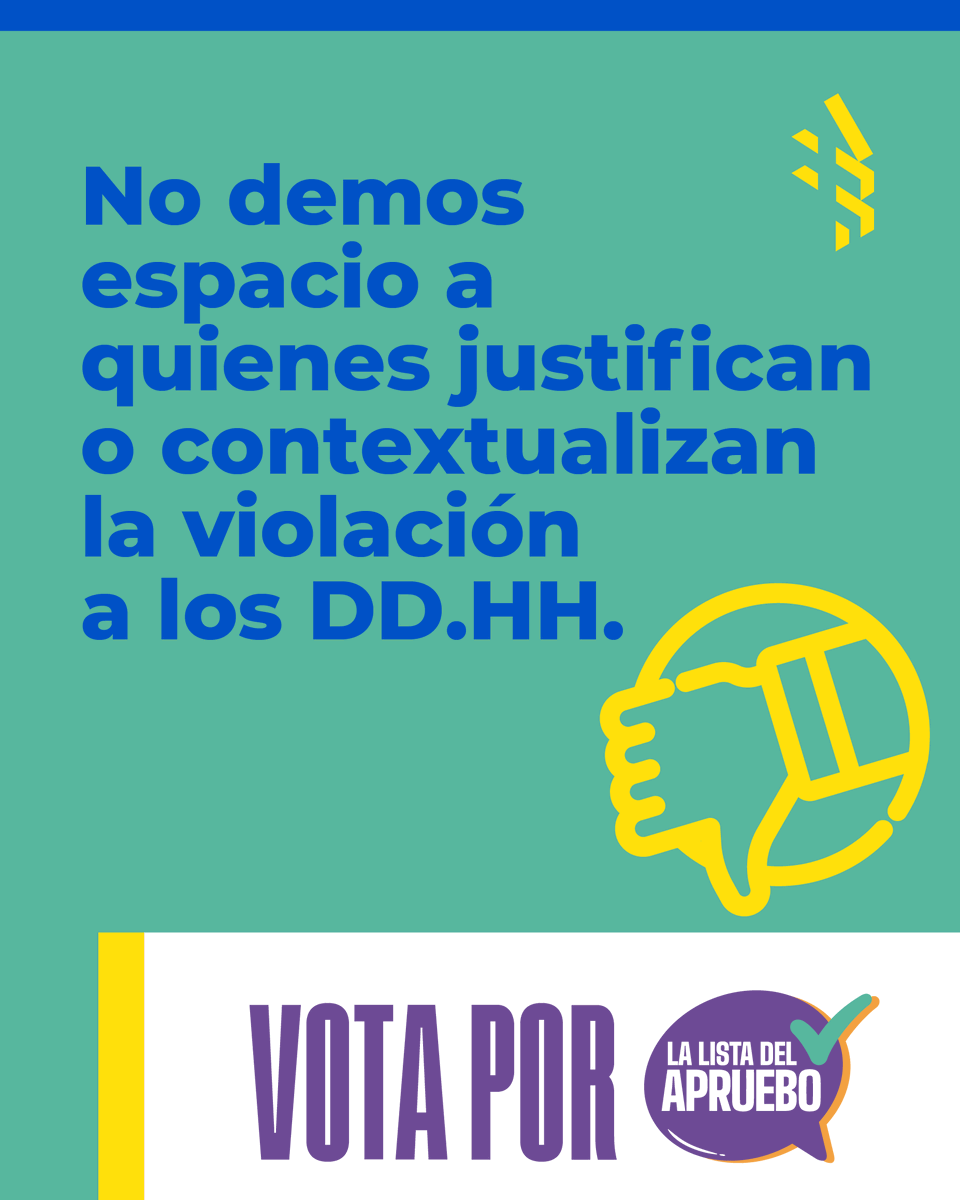 PDC_Chile's tweet photo. Escribamos una Constitución que reconozca y promueva el respeto a los DD.HH, no dando ningún espacio a quienes justifican o contextualizan la violación a estos derechos fundamentales. Este 15 y 16 de mayo, tú eliges. Vota por #LaListaDelApruebo. #HagámoslaJuntos #Elecciones2021cl https://t.co/3fyVIC9tW9