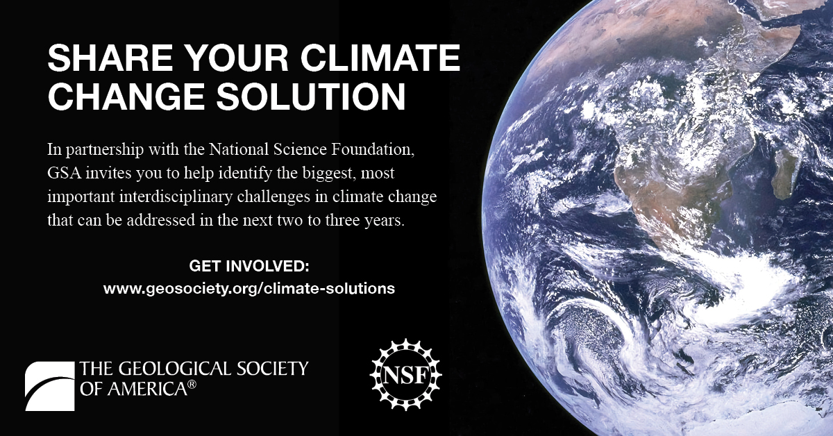 geochemsoc's tweet photo. Make Your Voice Heard on Climate Change Solutions!
Please help @geosociety and @NSF identify the most important interdisciplinary challenges in climate change that can be addressed in the next 2 to 3 years.
https://t.co/aBx5BFt9ns #myclimatesolution https://t.co/JAJhpfwPwj