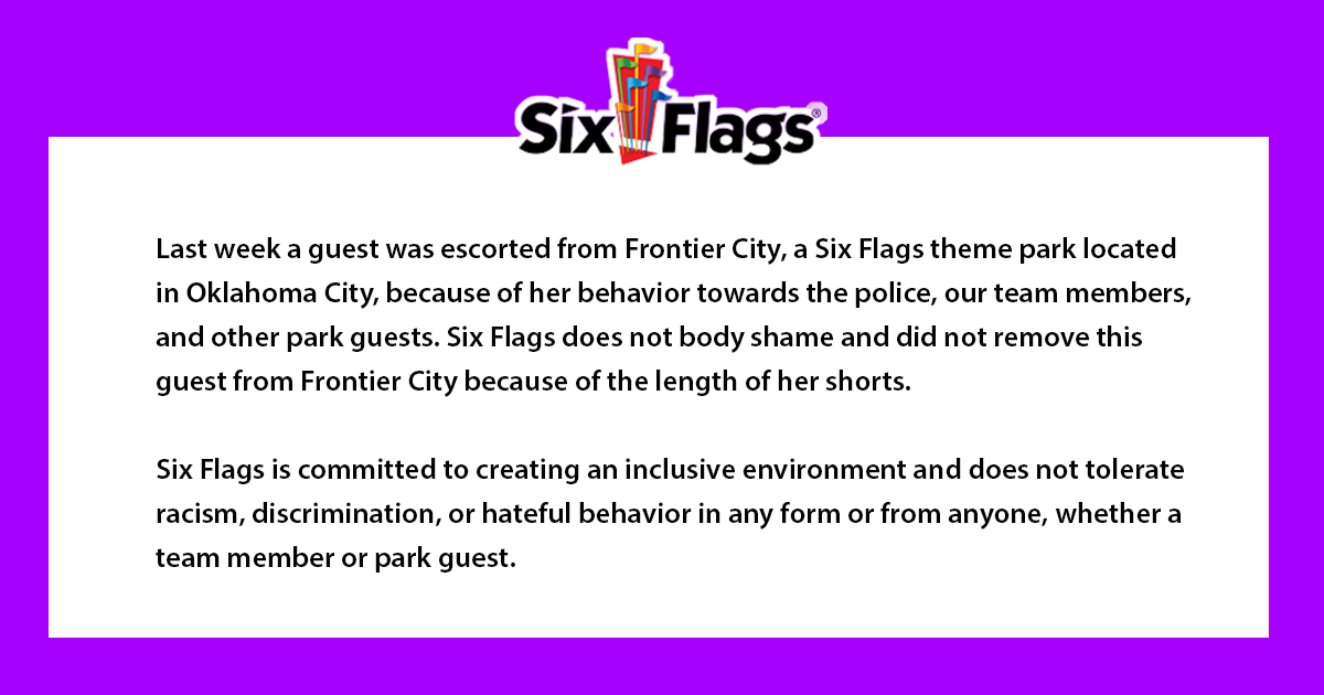 Six Flags tweet media