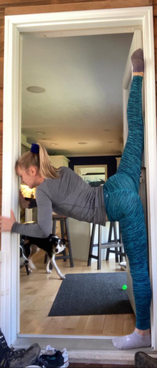 SkateMariposa's tweet photo. What a great split position Regan!  😃😳🤪 #mariposaskaterspersevere #mariposatraining #lockdowntraining https://t.co/N15Ue9UsfH