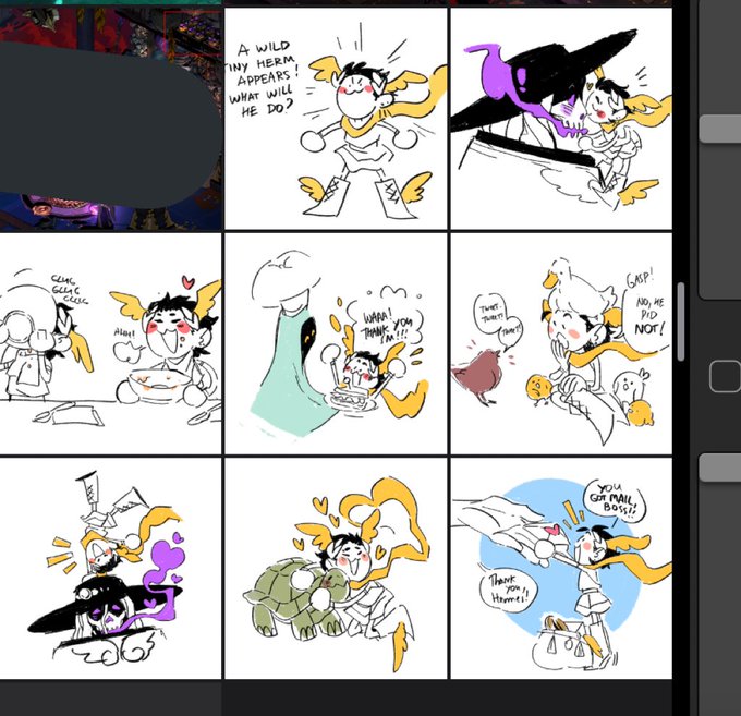 Only managed to do 7 prompts out of 30,,, it will take a while but tune in for more tiny Herms shenanigans tomorrow! 