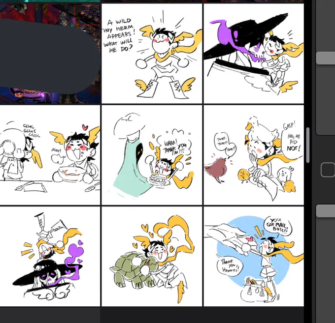 Only managed to do 7 prompts out of 30,,, it will take a while but tune in for more tiny Herms shenanigans tomorrow! 