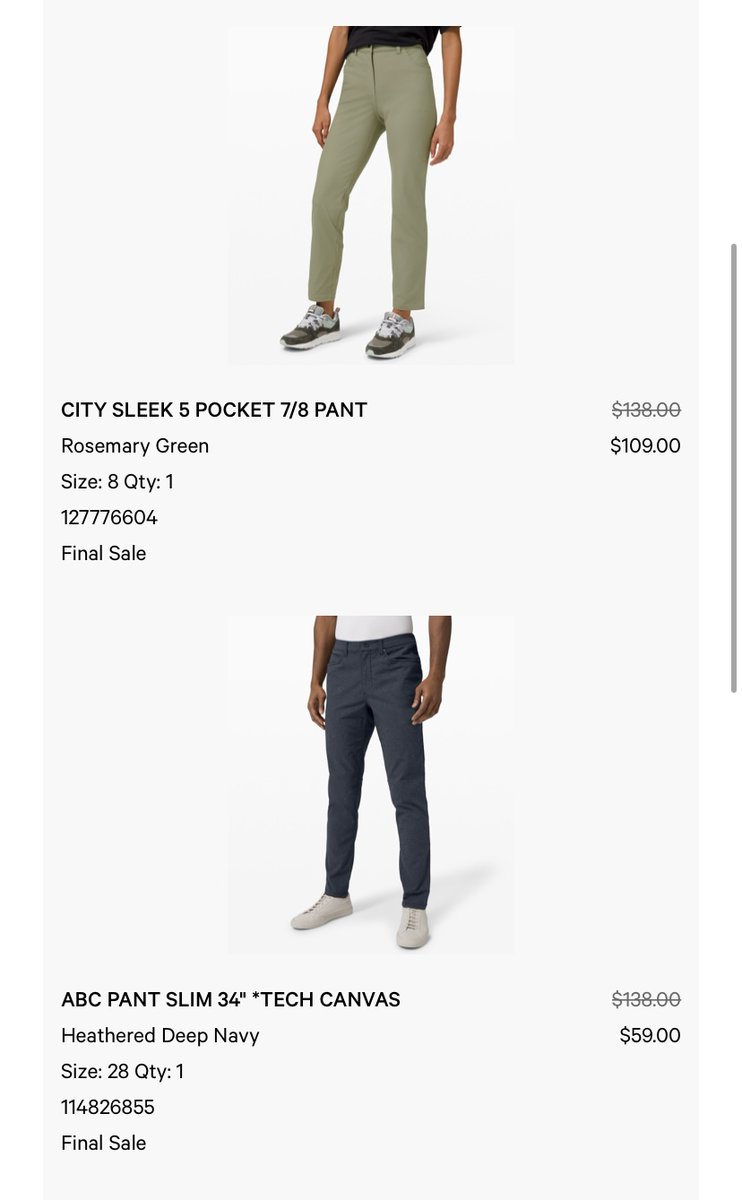 njrogo's tweet image. Hey @lululemon 
Can you explain the massive discrepancy in sale prices on men’s vs woman’s clothing? #Womenstax