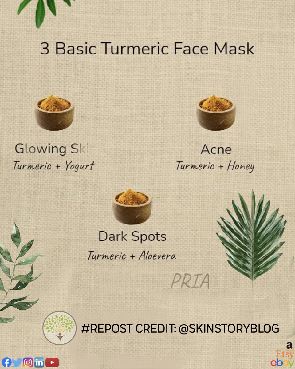 frafrasnaturals's tweet photo. 3 Turmeric Face Mask for Clear Skin
#turmericforskin #turmeric #facemask #glowingskin #wrinkles #darkspots #blemishes #pimples #acnemask #beautyrecipe #beautymask #diytips #beautytips #beautyblogger #turmericfacepack #turmericfacemask #skinbrightening #facemask #turmericserum https://t.co/bsq9uQ9qML