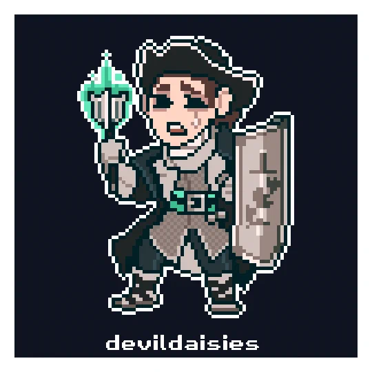 last one in the set! this is the first time i've drawn brother uriah actually, huh?
#blackdicesociety #dungeonsanddragons #pixels 