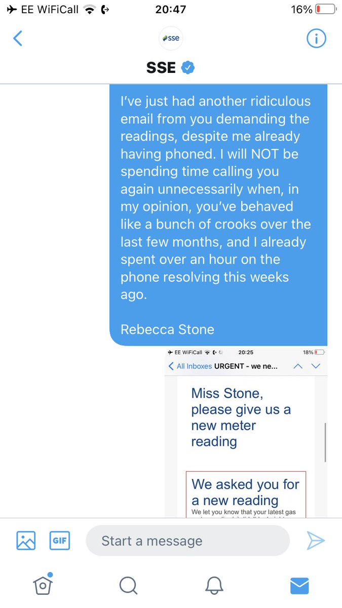 HiddenScars2016's tweet photo. If you’re looking at joining @YourSSE - DON’T!!! 

They’re clearly having financial issues and trying to con customers (see prev tweets), even now after the contract has finished. 
#StayClear #SSE @BBCWatchdog @ofgem https://t.co/5M0lOMZXh0