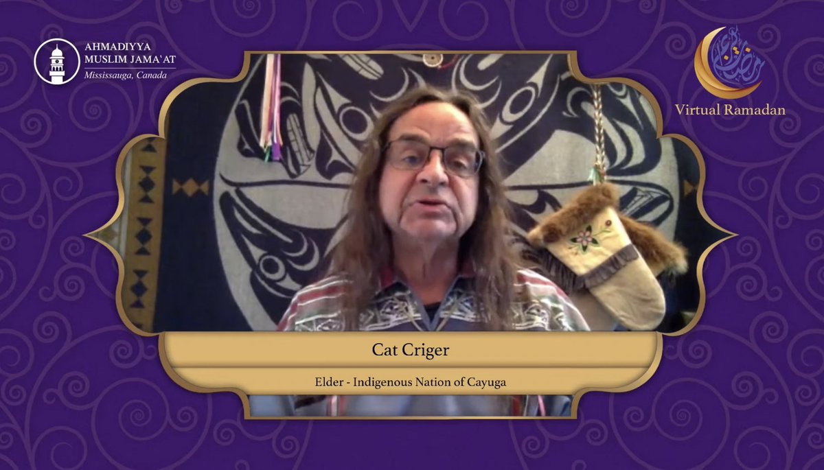 AMJMississauga's tweet photo. “Fasting is considered as something that is very sacred - it is the coming together of the mind and spirit and how we do that is very amazing” 

A beautiful message on Fasting and the value it holds in the indigenous culture.

Thank you, elder Cat Criger! #VirtualRamadan 🌙 https://t.co/69n6KniJSv