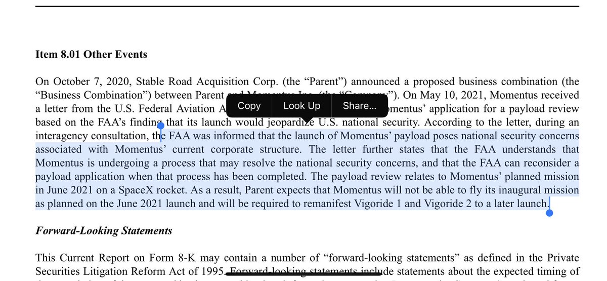 drewsov's tweet image. FAA denied the June flight. $SRAC