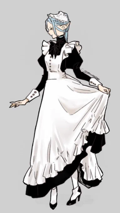 なぜか全身画が多いエレゼン女性の絵 
