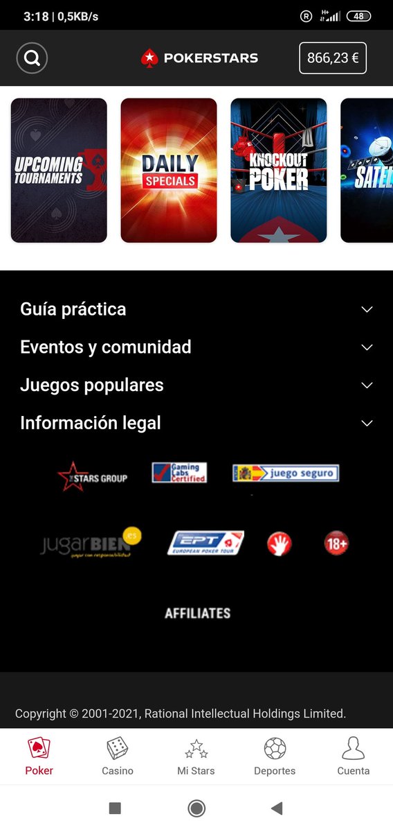 Gran torneo ganado en <a href="/PokerStars/">PokerStars</a> 🤑

<a href="/PSSportsES/">PokerStars Sports España</a> <a href="/PokerStarsSpain/">PokerStars España</a>