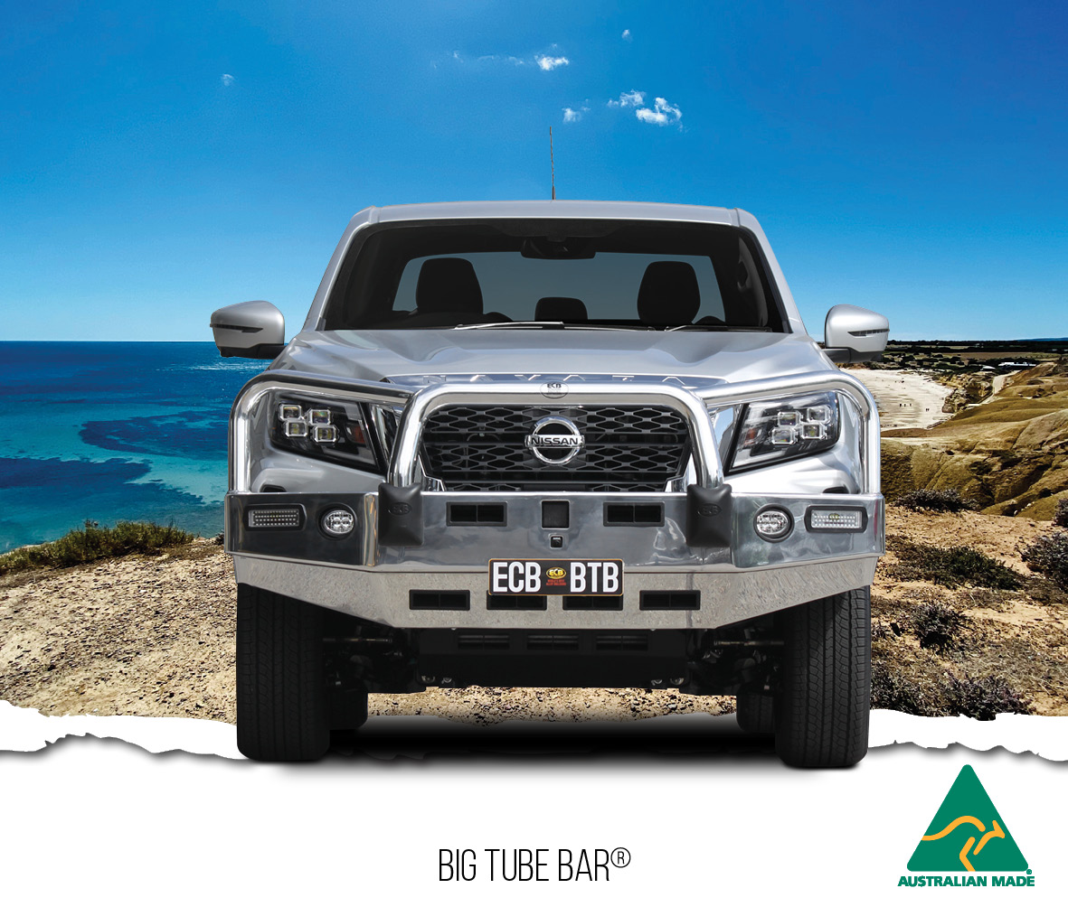 ECB_Aust's tweet photo. ECB, Australian manufacturer of The World’s Best Alloy Bullbars, are excited to release our Australian Made Big Tube Bar®, Winch Compatible Big Tube Bar® &amp; 76mm Nudge Bar to suit the new Nissan Navara.🇦🇺

#worldsbestalloybullbar #lighterstrongerbetter #insistonecb #australianmade https://t.co/8TQzLoNsoD