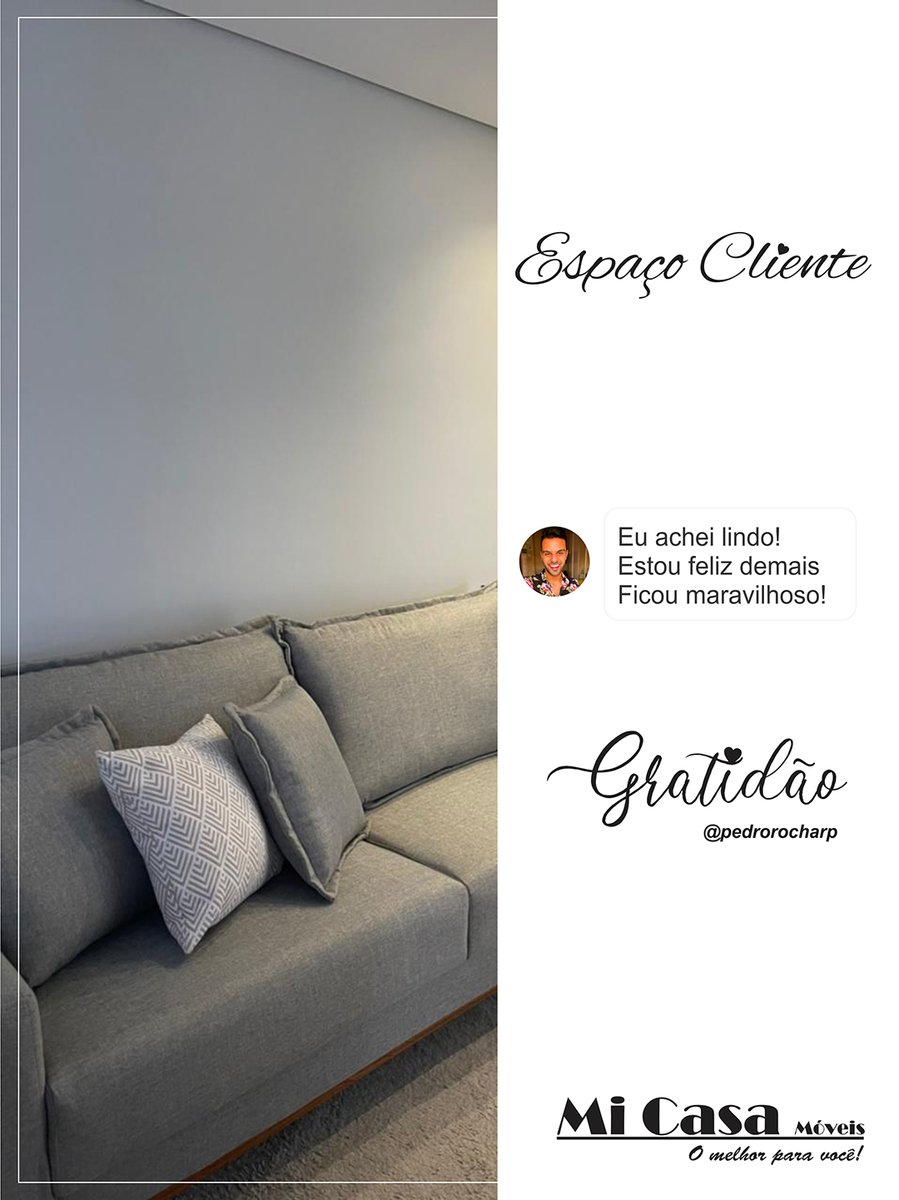 micasabh's tweet image. Saber que você está satisfeito com nosso produto é a melhor recompensa! Gratidão @pedrorocharp pela confiança e preferência! Seja bem-vindo a família Mi Casa 🏡❤

#home #sofaretratil #retratil #sala #sofabh #sofaretratil #sofa #estofados #moveisbh #decoracao #saladeestar