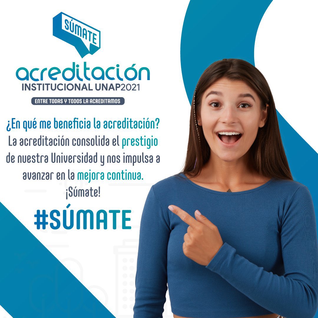 Hola! Conoce por qué acreditarse tiene un beneficio para ti #SúmateUNAP
#UNAP #Entretodasytodoslaacreditamos #Acreditación2021 #LaUniversidadQueQuiero #UNAPArica #UNAPIquique #UNAPAntofagasta #UNAPSantiago #UNAPVictoria   
#ARICA #IQUIQUE #ANTOFAGASTA #SANTIAGO #VICTORIA