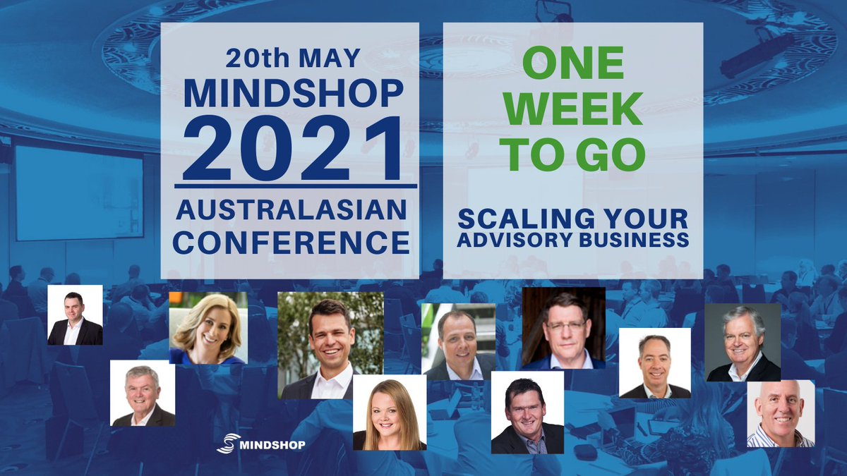 Only one week to go Mindshop’s 2021 Australasian Conference. Join senior Mindshop advisors plus keynote <a href="/simongerman600/">Simon Kuestenmacher</a> for this not to be missed online event focused on scaling your advisory business. Mindshop advisors in AU &amp; NZ can register now. #mindshopcon21 #businessadvisor