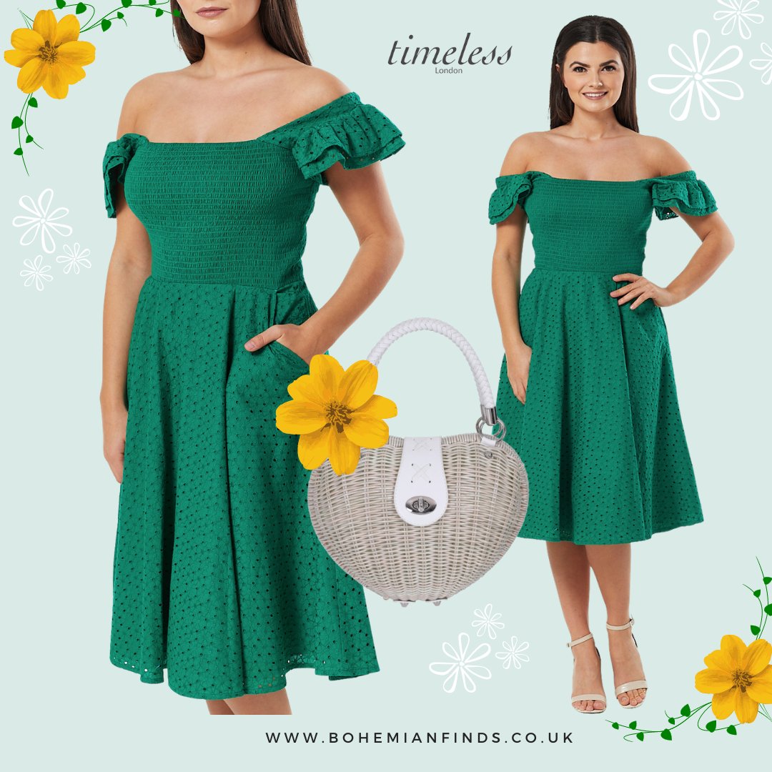 Are you feeling the Summer vibe yet?  The Raphaella dress from Timeless is not only sustainable, but pretty dam cute too...
#greenswingdress #vintageclothing #50s #summerdress #lovebohemianfinds.✨👗 ✨
