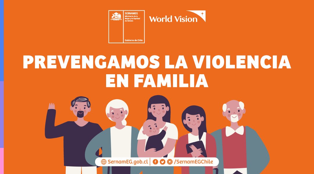 SernamEGBioBio's tweet photo. Todas y todos #PrevengamosLaViolencia 👩🏻👵🏻🧔🏻👧🏻Descarga el material didáctico💻elaborado por @WorldVisionCHL y conversa con tu familia🙋‍♀️🙋‍♂️ sobre prevención en violencia contra las mujeres, masculinidades y estereotipos de género👍 

Ingresa en👉https://t.co/2atGFMzoJr https://t.co/nnct7AOcYI
