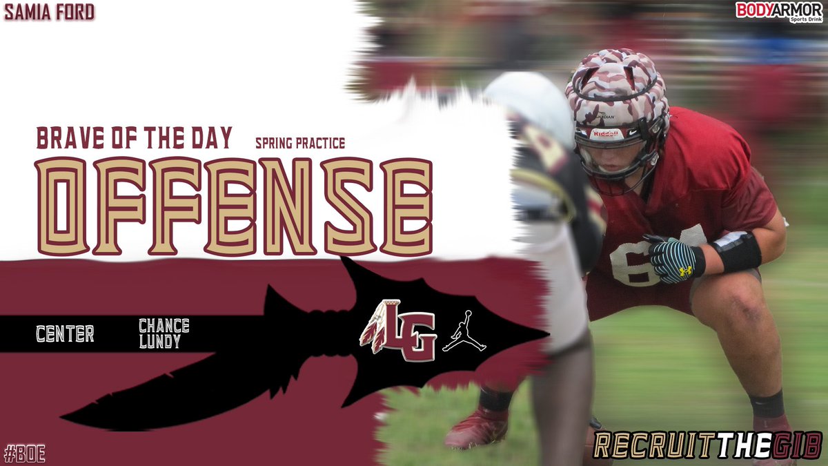 LakeGibsonFB's tweet photo. Tuesday, Braves of the Day

Offense: @lundy_chance 
Defense: @rog_jr9 

#BOE
#RECRUITtheGIB https://t.co/Euubv1y9Za