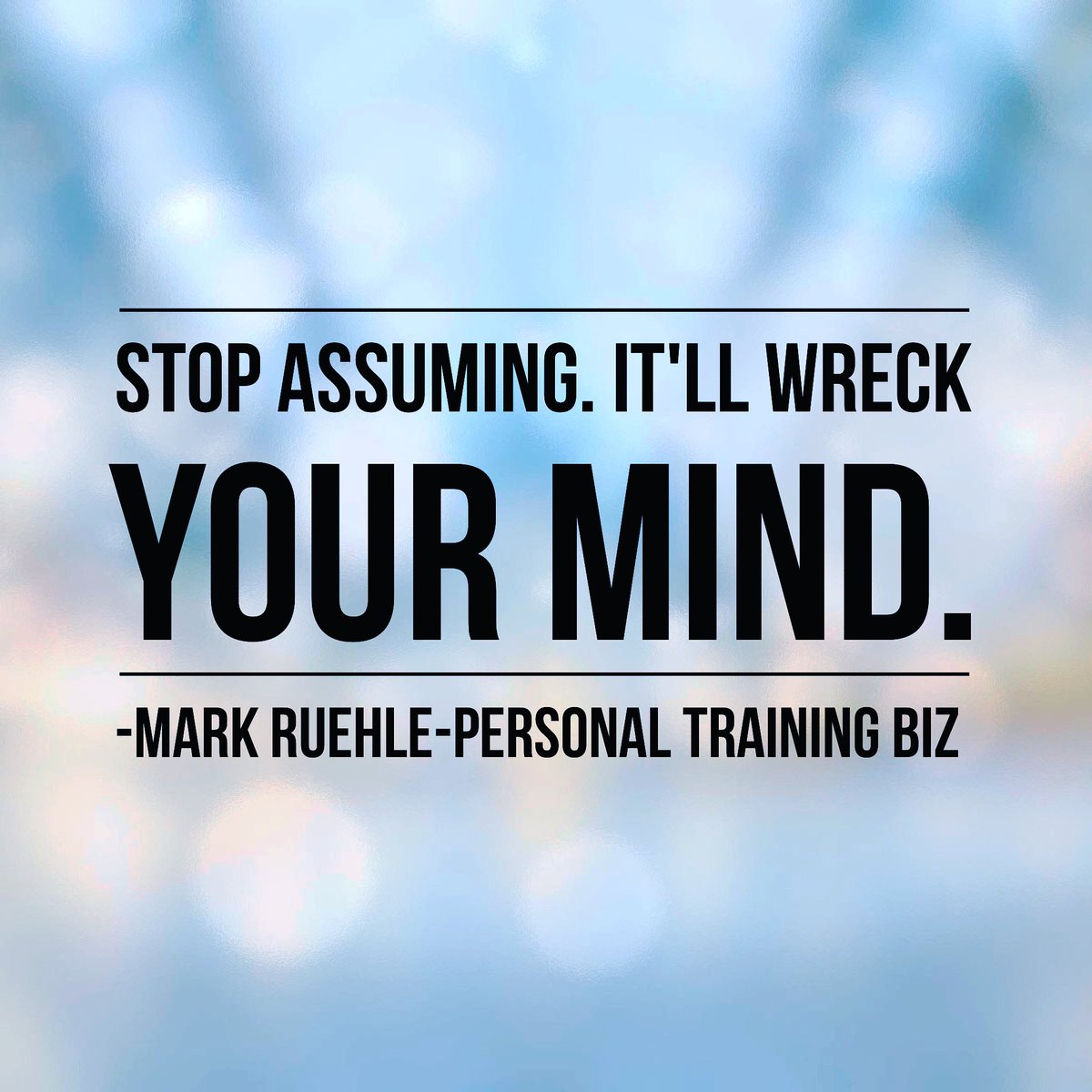 PTrainingBiz's tweet image. How many times have you ASSUMED someone is thinking something bad about you? 🤔😣 Seriously… STOP ASSUMING. Your brain will thank you. SAVE this post as a reminder &amp;amp; please RETWEET. So many need to hear this message. #assumenothing #stopassuming #Mindset #mindsetmatters