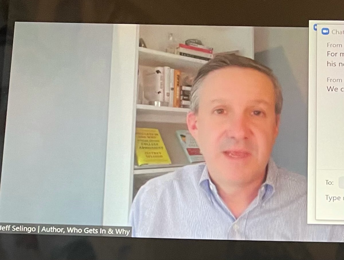 ChappaquaPTA's tweet image. Great night with GreeleyPTA and Jeff Selingo, author of "Who Gets in and Why?" hearing about impacts of covid and other interesting topics associated with current college admissions. Contact @scatteredbooks for a copy of his recent book.