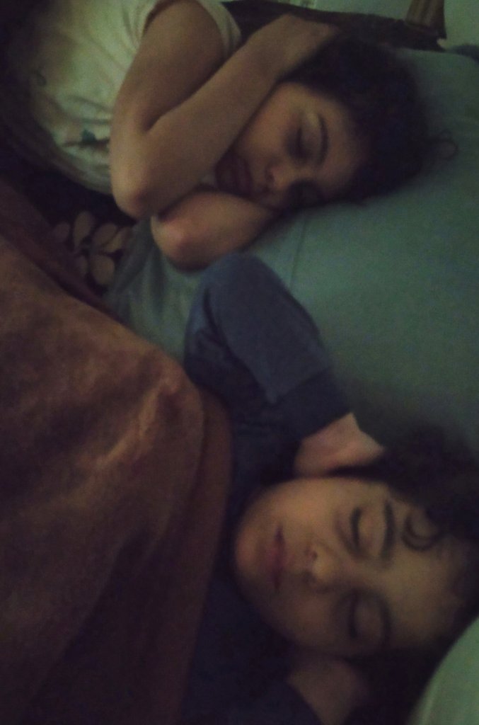 A Palestinian mother in Gaza Strip tweeted this photo and wrote: "my girls sleep like this. Oh God, help us."

#GazaUnderAttack 
#غزة_تحت_القصف