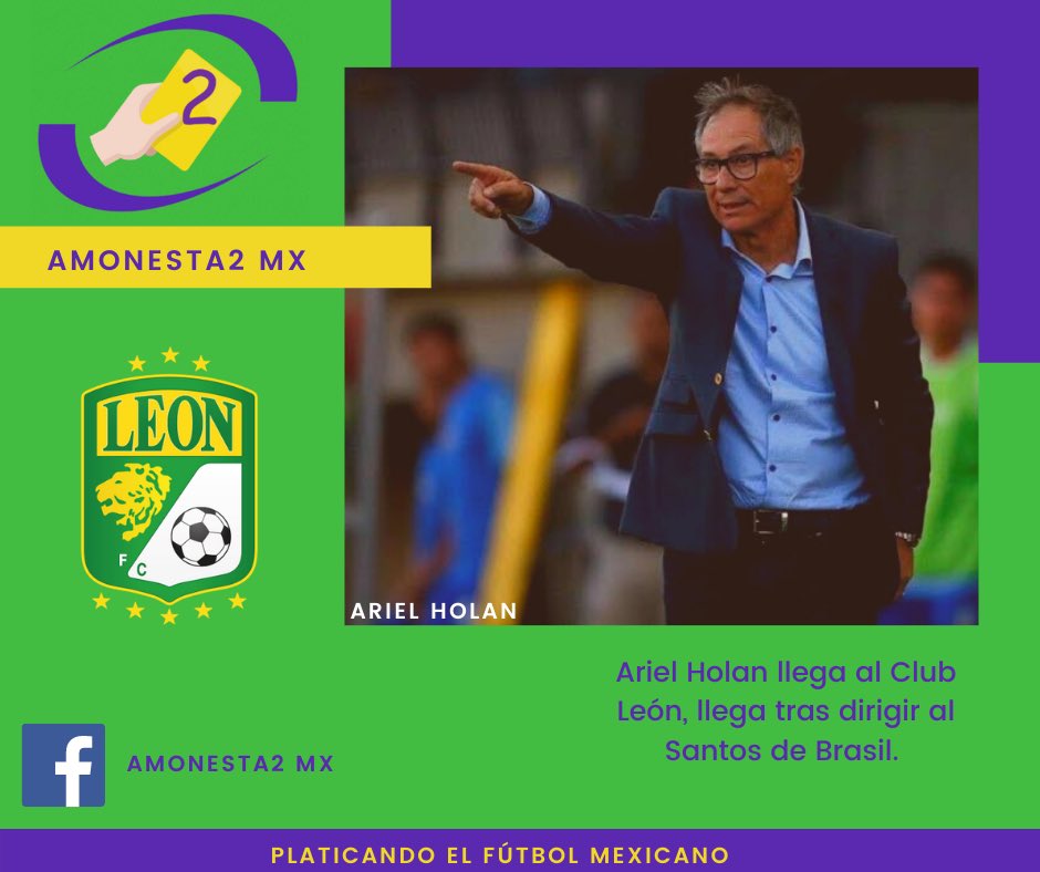 amonesta2mx's tweet photo. Ariel Holan nuevo DT de #ClubLeón

#Amonesta2MX #León #ArielHolan https://t.co/aN7VmvqAgL