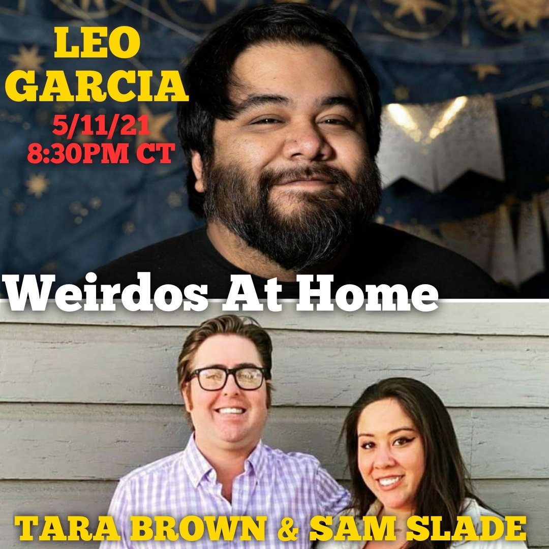 Sam Slade (@thesamslade) on Twitter photo Tomorrow night on Weirdos At Home! <a href="/TaraBrown512/">Tara Brown</a> and I are stoked to welcome <a href="/LeoGarciaComedy/">Marijuano Garcia</a> to the show! We'll talk music, <a href="/GregAbbott_TX/">Greg Abbott</a> and much, much more. #WAH
Facebook.com/WeirdosAtHome Tomorrow night on Weirdos At Home! <a href="/TaraBrown512/">Tara Brown</a> and I are stoked to welcome <a href="/LeoGarciaComedy/">Marijuano Garcia</a> to the show! We'll talk music, <a href="/GregAbbott_TX/">Greg Abbott</a> and much, much more. #WAH
Facebook.com/WeirdosAtHome
