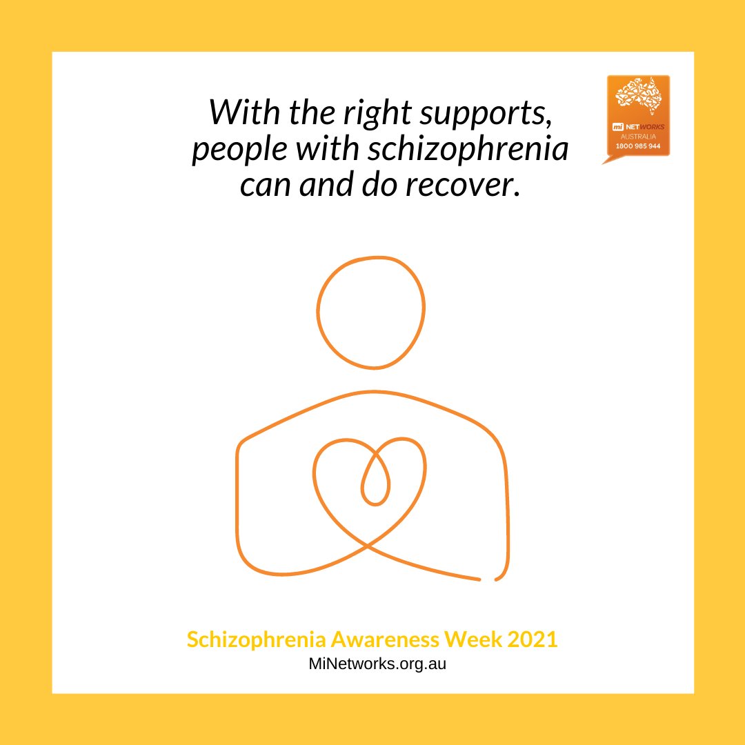OneDoorMH's tweet photo. With the right supports, people with schizophrenia can and do recover. To find support in your local community, call 1800 985 944 or visit https://t.co/ECIR2fKf1s. #SAW2021 #DiscoverBetterMentalHealth https://t.co/66ut5HsEQs
