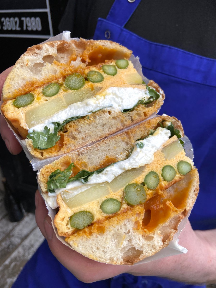 This Week At 161: - mailchi.mp/161foodanddrin…
Sarnies this Saturday: Asparagus frittata with ricotta &amp; fermented sweet pepper sauce.