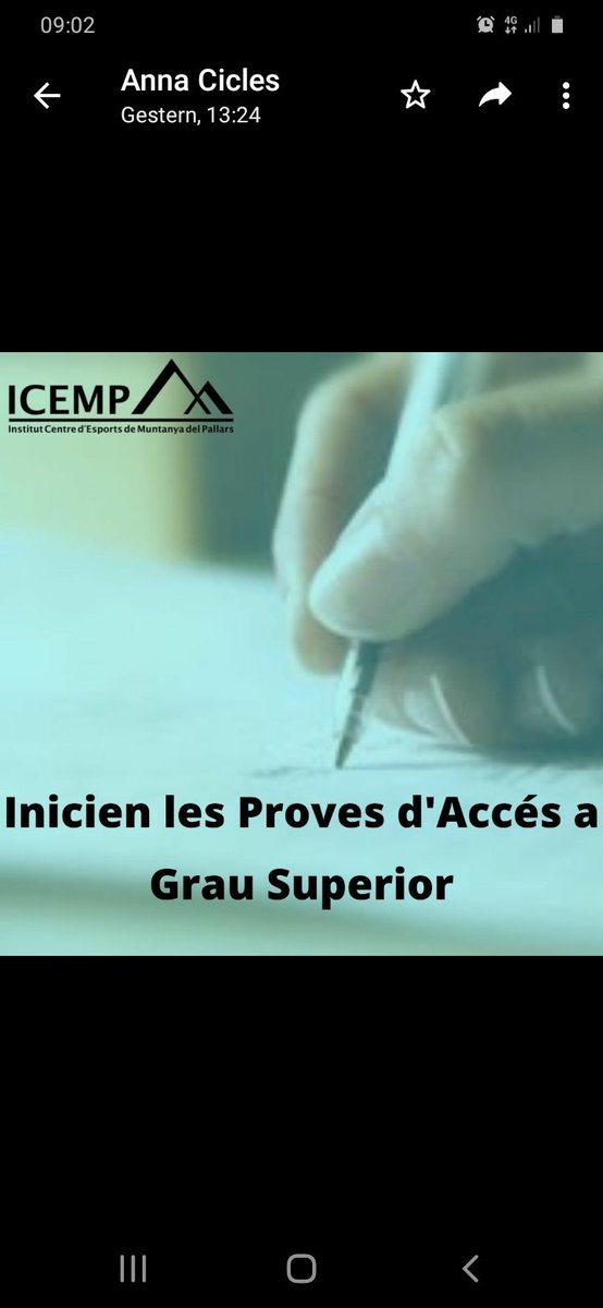 IcemPallars's tweet photo. Iniciem les proves d'accés a grau superior https://t.co/Ien6vI1Vjz