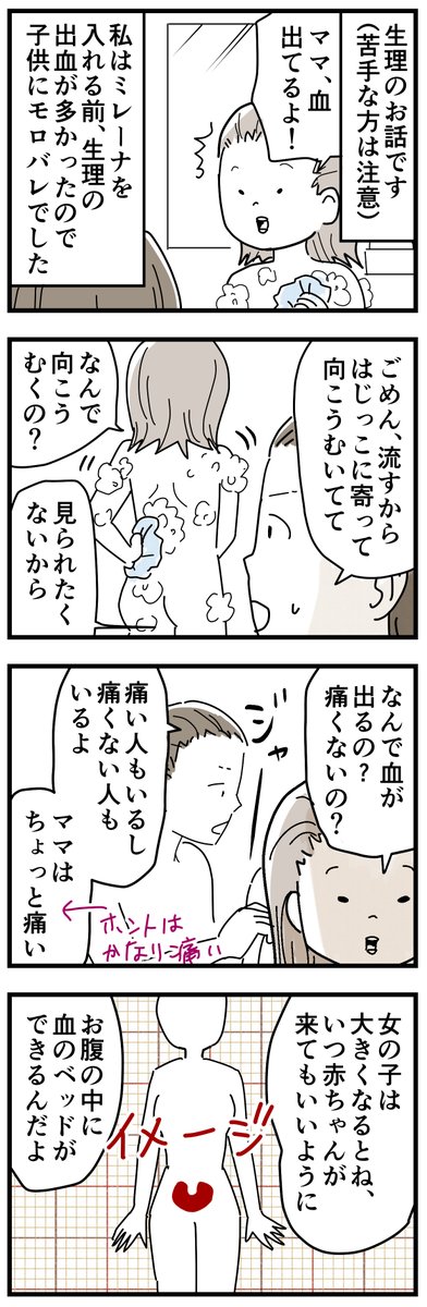 5歳の娘に生理の話をしました。
※生理の話なので苦手な方は注意です。
#エッセイ漫画 #性教育 