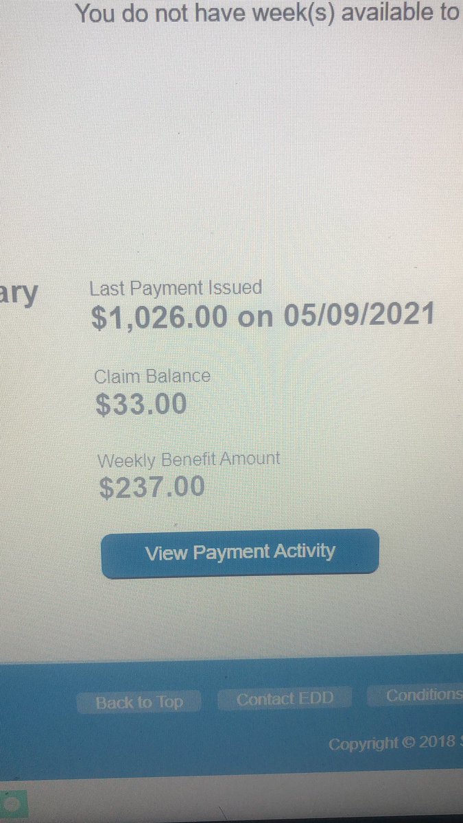 john37682748's tweet photo. @CA_EDD So whats gonna happen my claim balance is lower, than my weekly benefits? https://t.co/js3pz0jWw2