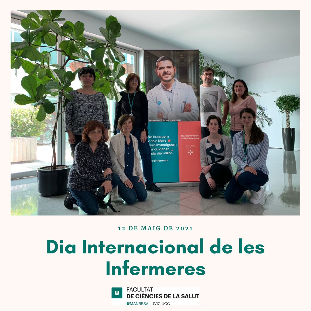 Aquest és l'equip de docents de la Facultat de Ciències de la Salut d'UManresa que tenen la responsabilitat de formar les persones que volen convertir-se en professionals de la infermeria. A tothom que s'hi dedica, feliç #DiaDelaInfermera 

#nursesday #infermeria #enfermeria