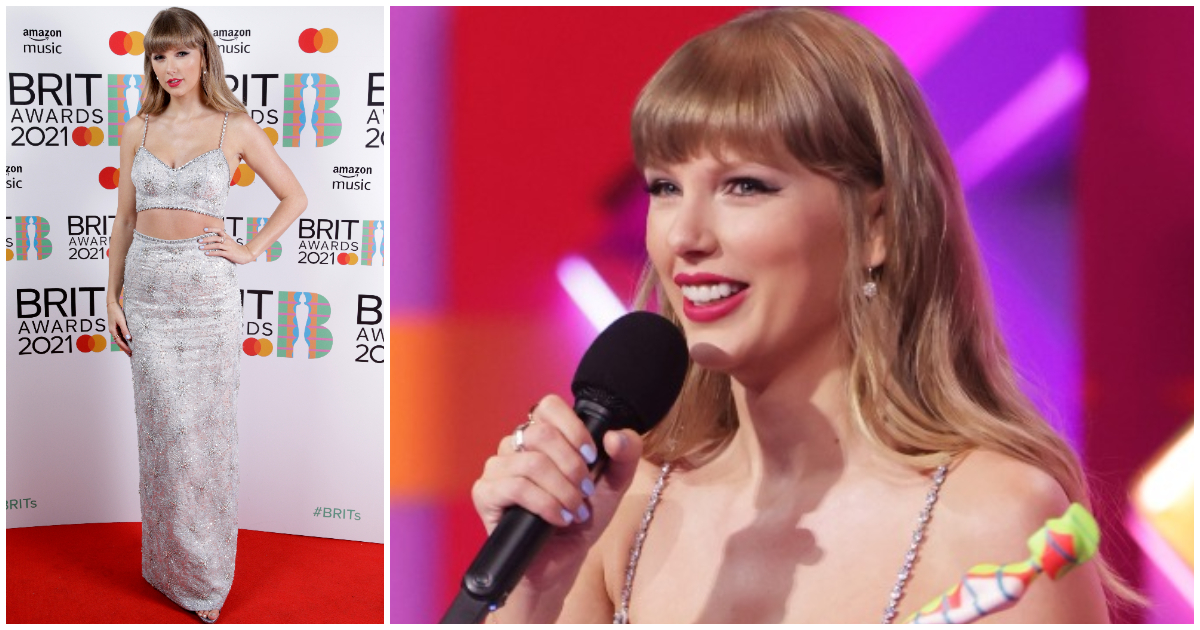 pinkvilla's tweet photo. #TaylorSwift DAZZLES in MiuMiu as she accepts the Global Icon Award at the #BRITs Awards 2021 #brits2021 #TaylorGlobalIcon
https://t.co/YvQEpS1rkJ https://t.co/5qOK8vpUfW