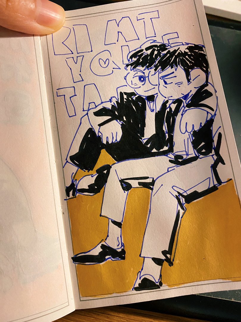 リョ三 doodles 小蓝鸟也太不会用了，哭哭