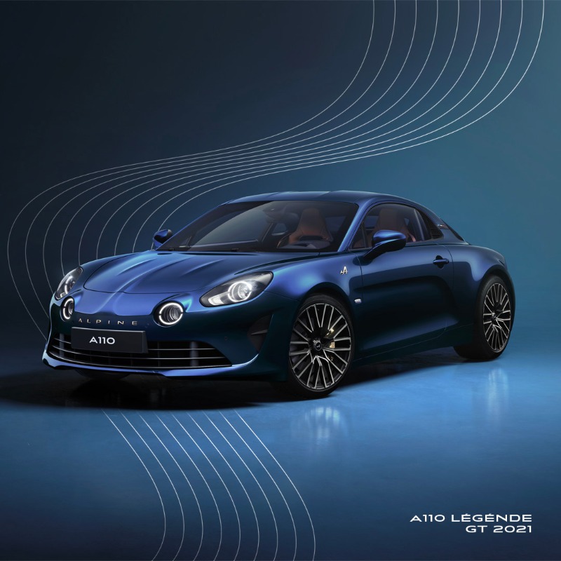 AlpineCarsFR's tweet photo. Découvrez l'Alpine A110 Légende GT 2021. Teinte Argent Mercure mat ou Bleu Abysse. Edition limitée à 300 exemplaires.