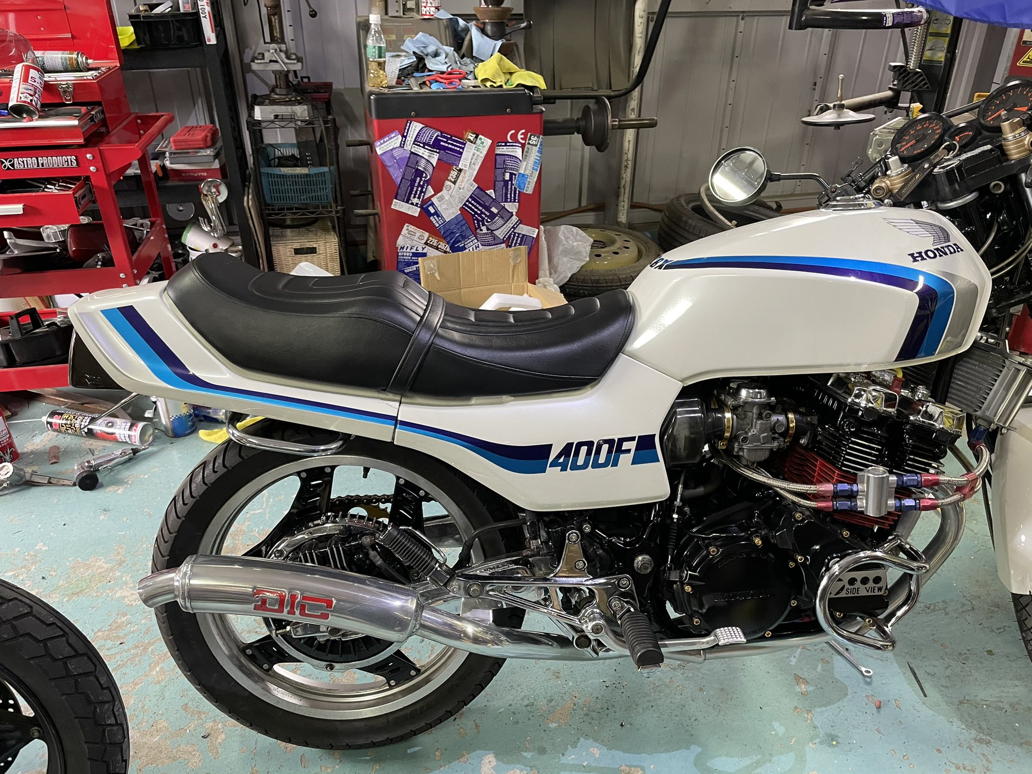 ダイシンレーシング　cbx400f HONDA CBX400F DIC ダイシンレーシングオールアルミマフラー