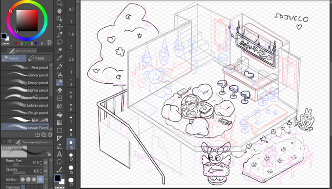 wah isometric interior homework wip for visdev class :"))) 