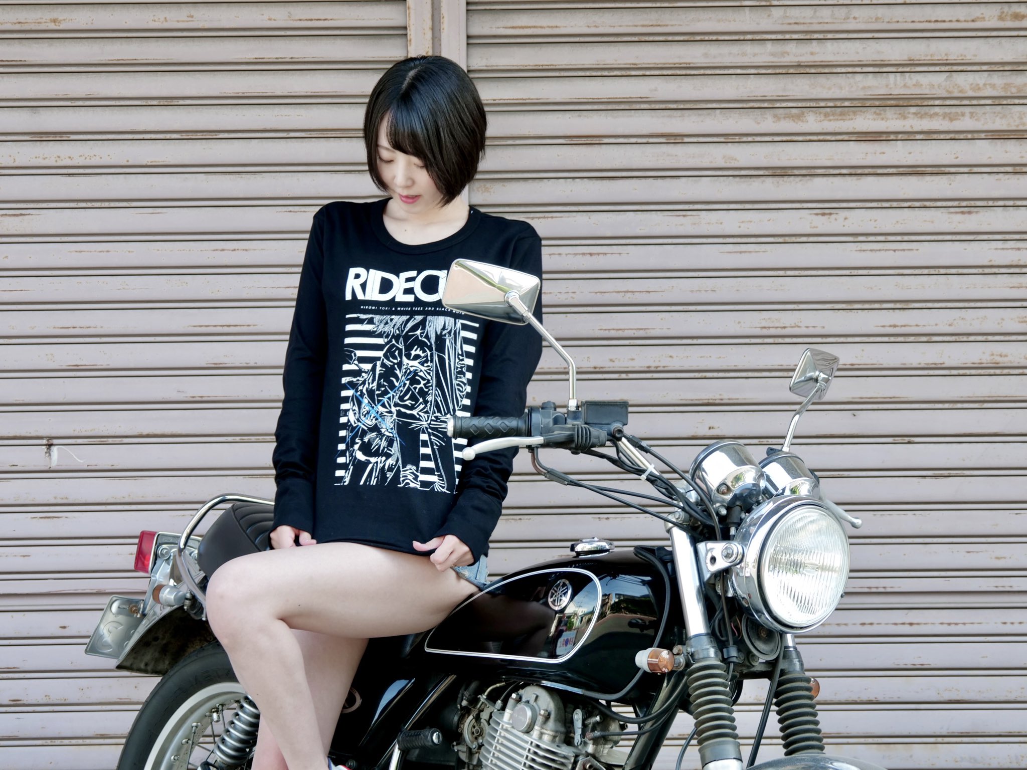 電脳ヒメカ　なおち　黒歴史　Tシャツ　黒歴史チェキ付き Amazon | [アンコロック] 退廃ハートTシャツ-メガビッグ