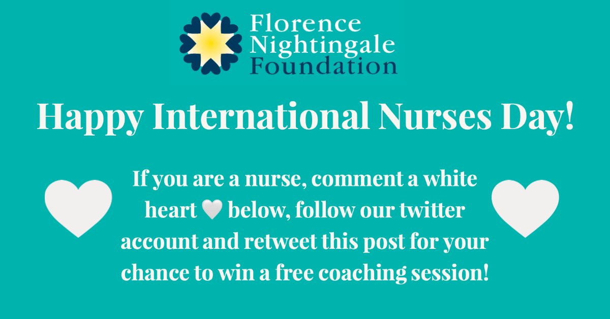 We want to recognise &amp; celebrate all the wonderful #nurses out there this #InternationalNursesDay

If you're a nurse, comment a white heart 🤍 below, retweet our post &amp; follow our account

Randomly selected winners receive 1 free coaching session from a wonderful facilitator🌟
