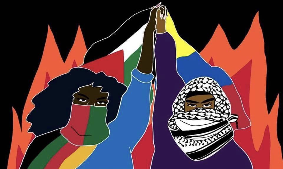 De Colombia a Palestina, ¡hagamos caer a los opresores! ¡Vivan las luchas de los pueblos! ✊🏾