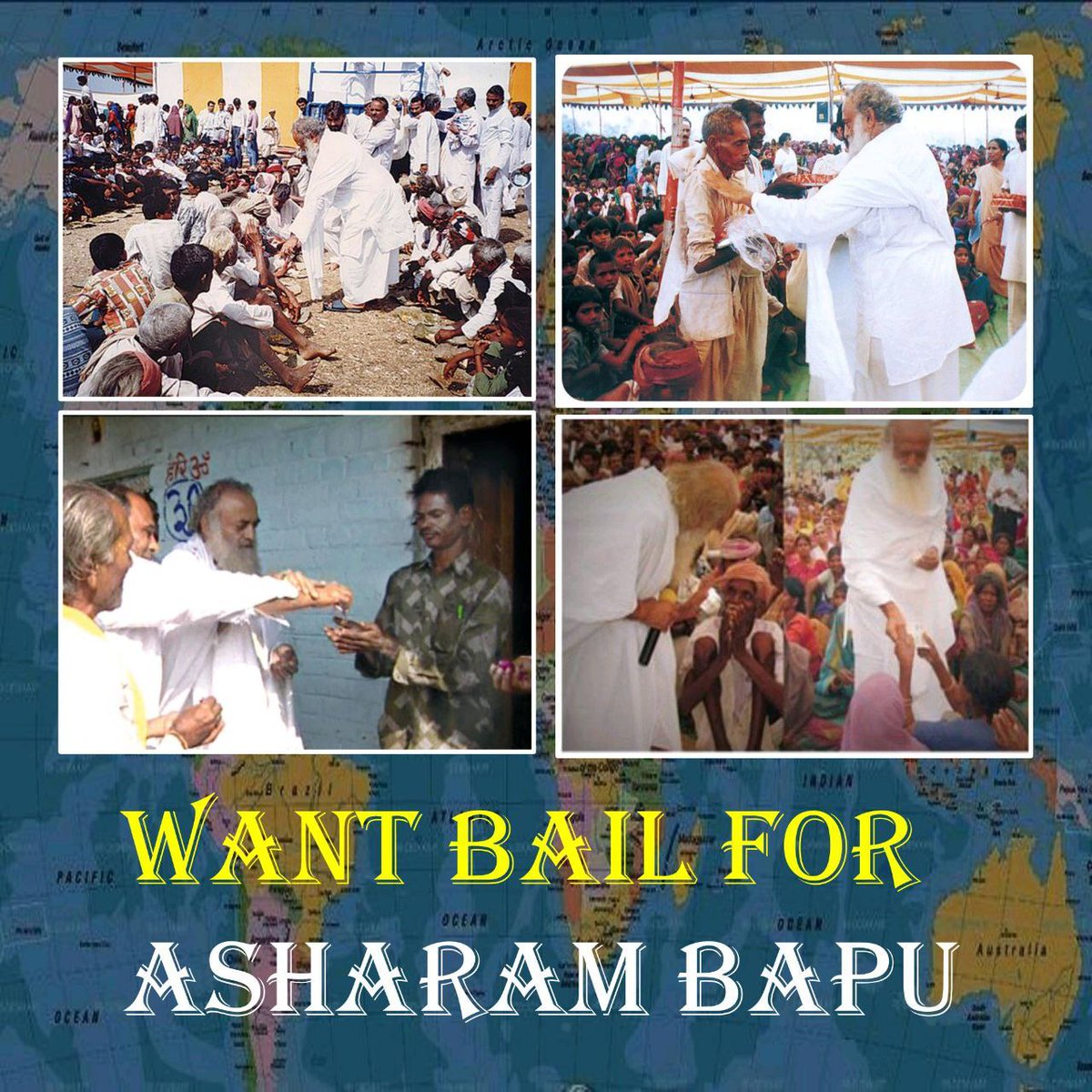 AmdAshram's tweet photo. पूज्य Sant Shri Asharamji Bapu ने सनातन धर्म की पताका पूरे विश्व में लहराई, लोगों को हिन्दू धर्म के प्रति जागरूक कर विशुद्ध प्रेम जागृत किया जोक�� विधर्मियों को रास नहीं आया ।

इसलिए साज़िश कर #Bapuji को फँसाया ।
Justice for Bapuji
#WantBailForAsharamBapu https://t.co/huYmNlO4zc