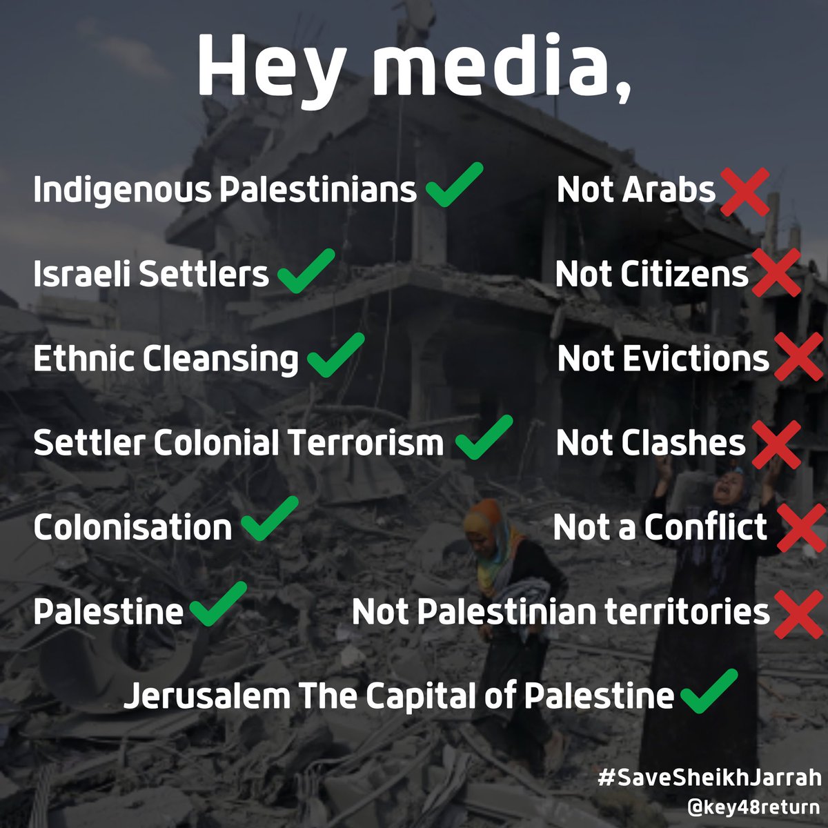 Dear @BBCNews @CNN @NBCNews @FoxNews @SkyNews #SaveSheikhJarrah