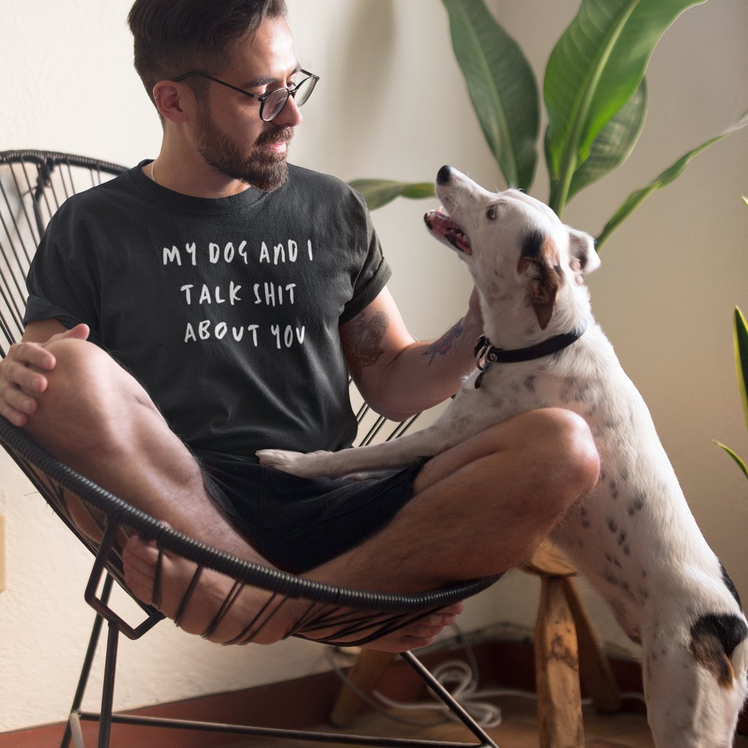 SpiffyBags's tweet photo. Talking sh* with your dog is cheap therapy.🤣 It's plain ol' good for human health and helps put your problems out in the open. What do you tell your dog you probably wouldn't tell anyone else???😬🐶🤣
.
.
.
.
#tshirtwithquotes #customtshirts#dog_lover_quotes #dogslove #d https://t.co/sPEc3rpvSc