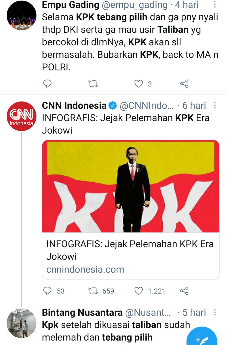 capunxxx's tweet photo. Yg bahagia sama non jobnya 75 pegawai KPK alasannya karena tebang pilih, jelas² yg sering korup kebanyakan dari @PDI_Perjuangan kok nyalahin orang lain #INADaruratKeadilan https://t.co/l4PaH2Goiq