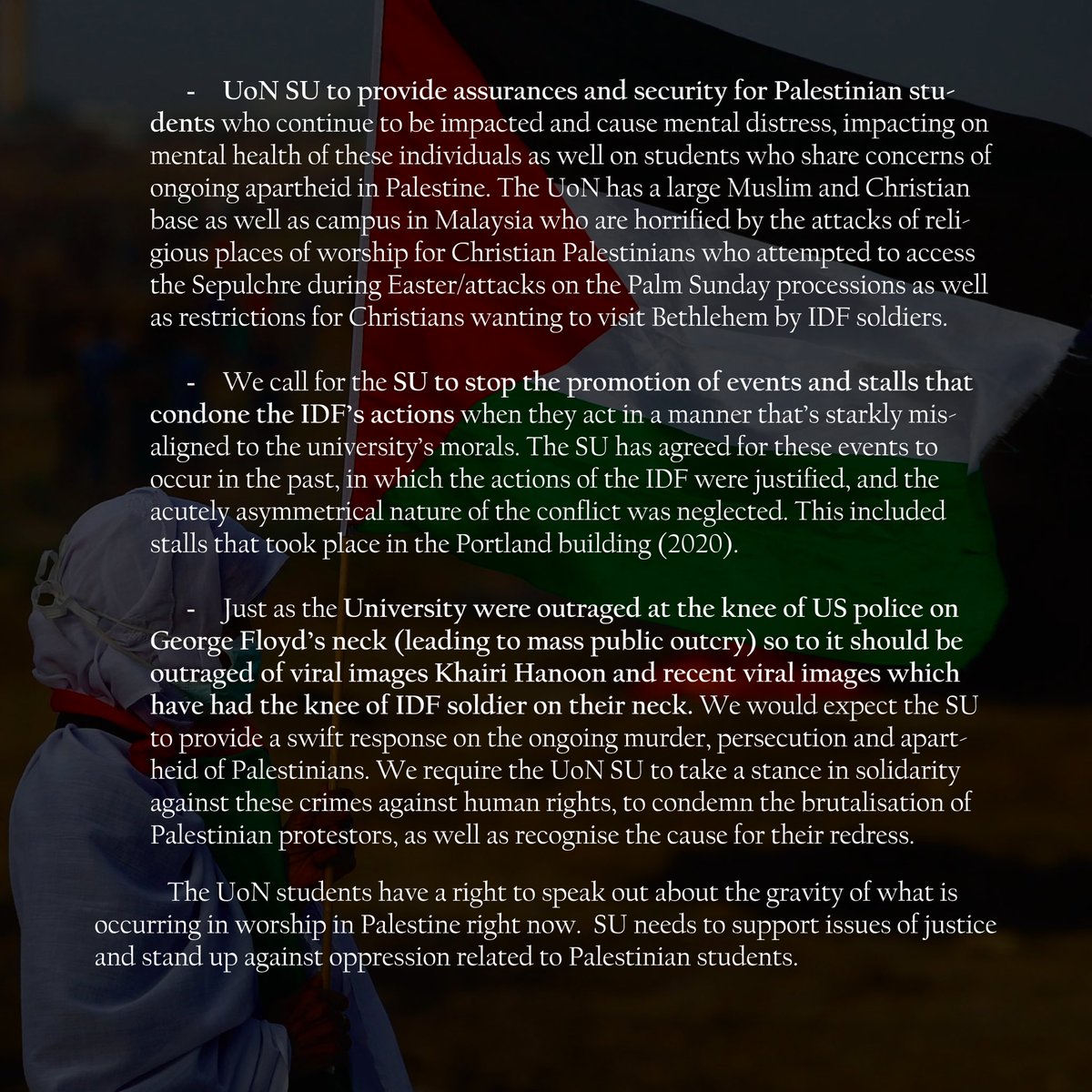 UoNPalSoc's tweet photo. "If you are neutral in situations of injustice, you have chosen the side of the oppressor" - Desmond Tutu. https://t.co/6A2MbBmFTz